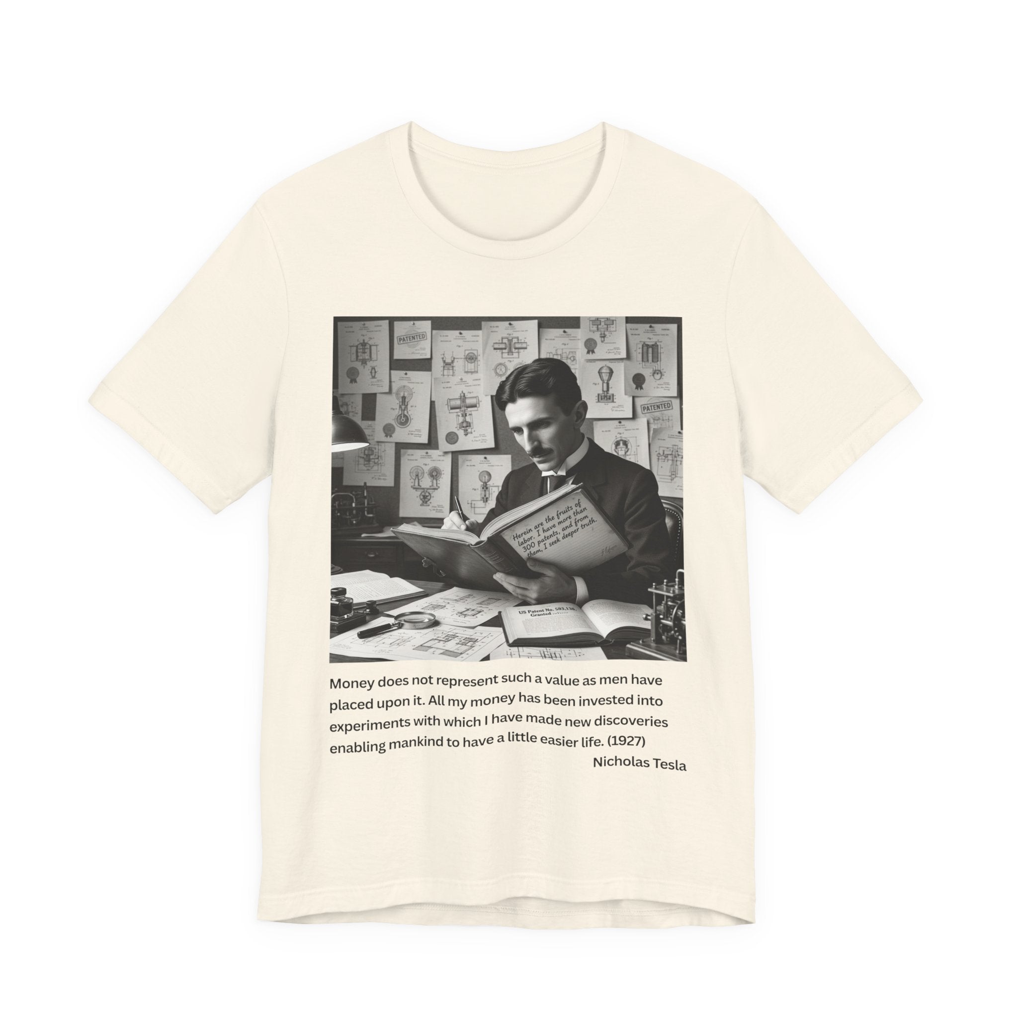 Nikola Tesla "Money" | Verified Quote T-Shirt | The Thinking Person's Tee