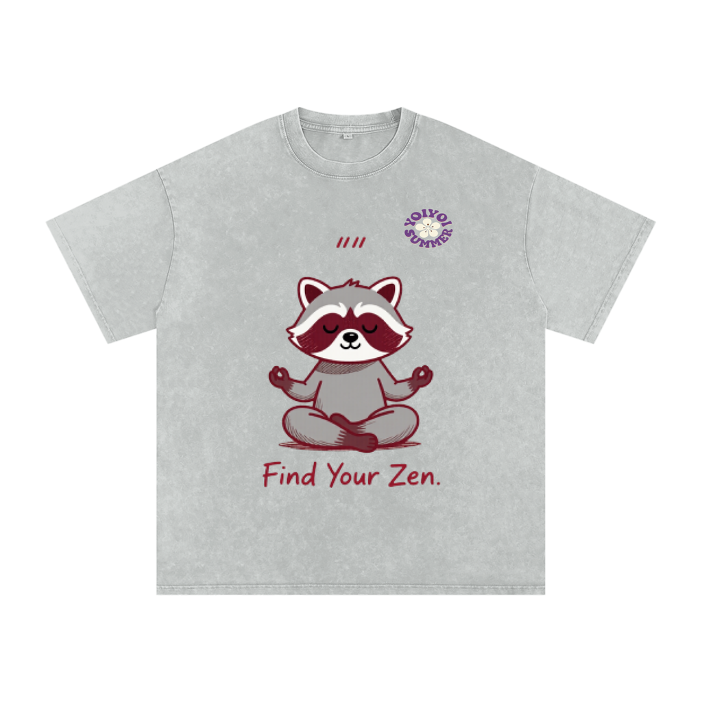 Snow Washed Oversized Cotton T-Shirt