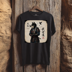 Kuro Shiba Inu Samurai Warrior T-Shirt, Bushido Japanese Dog Armor Art Tee, Loyalty Kanji Graphic Shirt, Unique Japan Gift Unisex