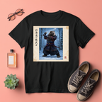 Hokkaido Bear Samurai T-Shirt, Higuma Warrior Snow Forest Art Tee, Japanese Bushido Graphic Shirt, Unique Animal Samurai Gift Unisex