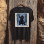 Hokkaido Bear Samurai T-Shirt, Higuma Warrior Snow Forest Art Tee, Japanese Bushido Graphic Shirt, Unique Animal Samurai Gift Unisex