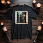 Tanuki Samurai T-Shirt, Night Alley Warrior Raccoon Dog Art Tee, Japanese Bushido Lantern Graphic Shirt, Unique Yokai Gift Unisex