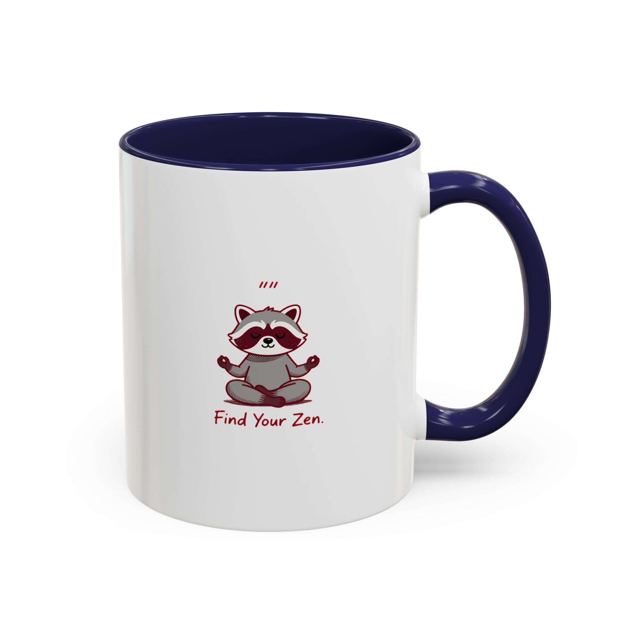 Zen Racoon Coffee Mug - "Find Your Zen" Accent Ceramic Mug