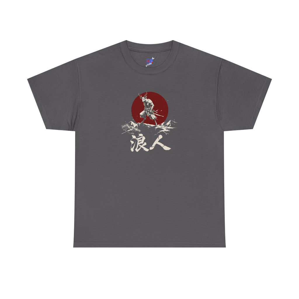 Samurai Wolf Tee — Japanese Ronin Graphic T-Shirt (浪人)