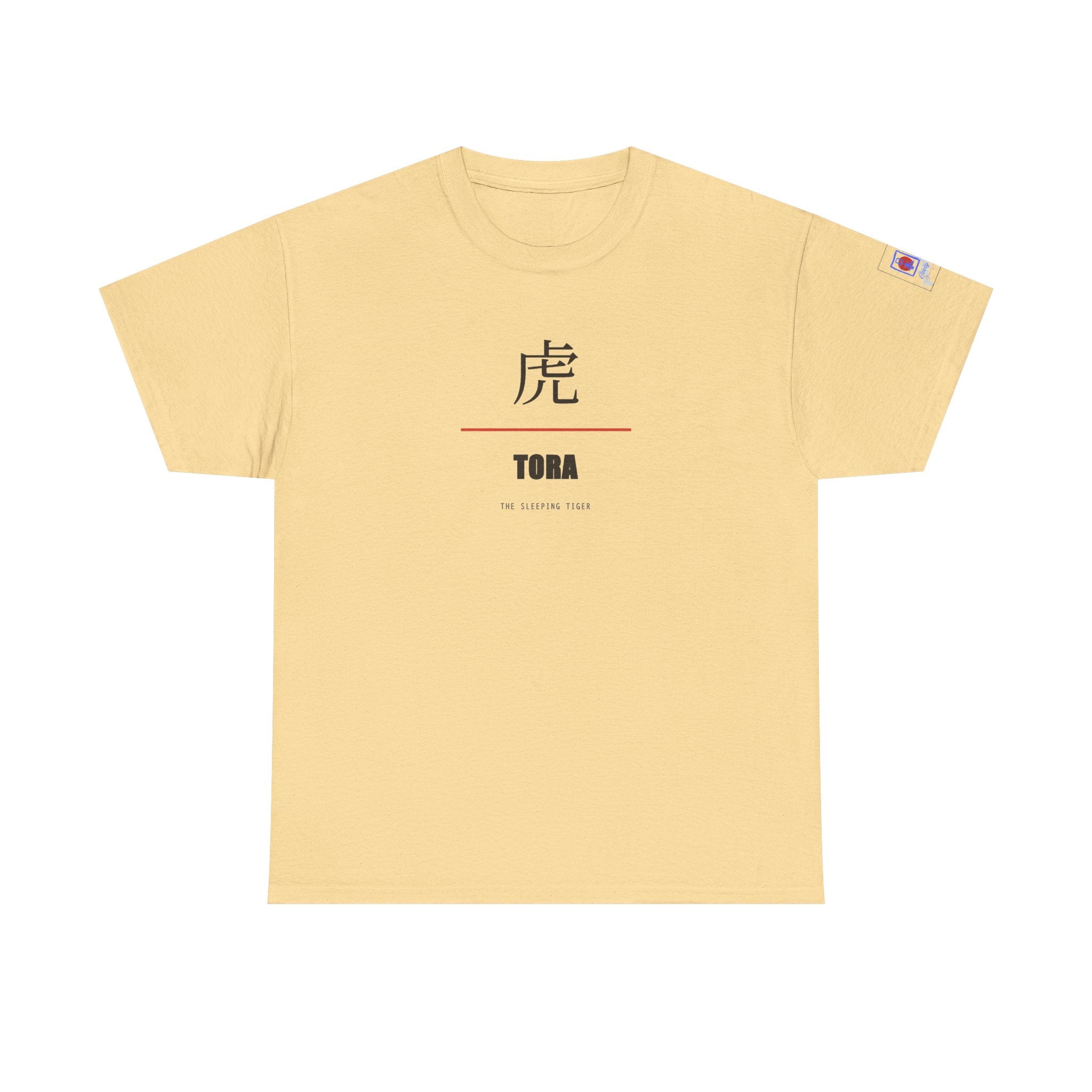 Tora Sleeping Tiger T Shirt Japanese Kanji Graphic Tee Casual Wear