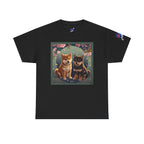 Shiba Inu Puppies Duo T-Shirt — Cute Cherry Blossom Dog Tee