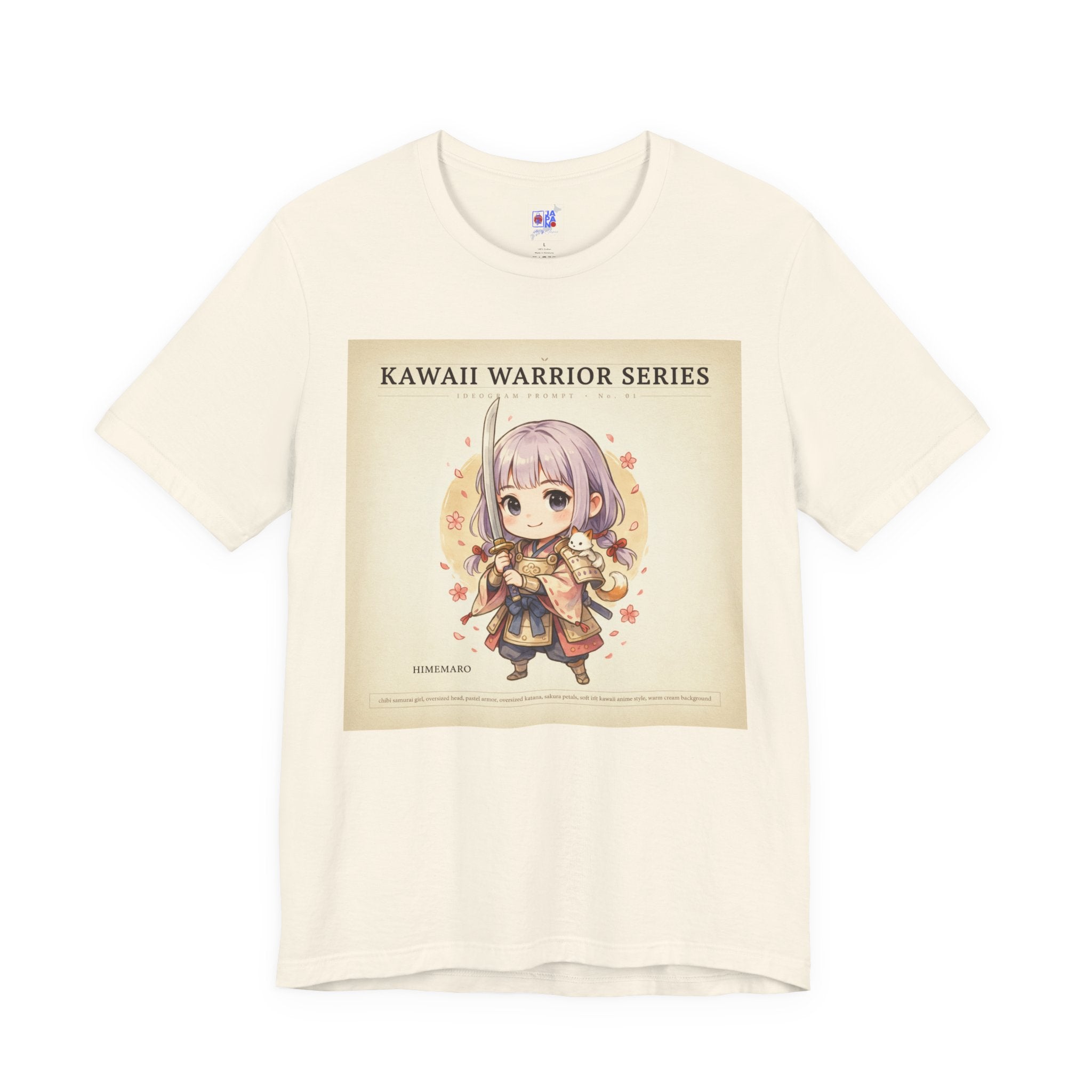 Kawaii Warrior Series T-Shirt, Cute Anime Chibi Warrior Graphic Tee