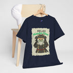 Samurai Shiba Inu Drinking Matcha Tee — Relax Matcha Time Graphic T-Shirt