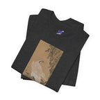 Kawanabe Kyōsai "White Eagle Eyeing a Mountain Lion" | Meiji-era Japanese Art Tee (Dark)
