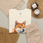 Shiba Inu Watercolor T-Shirt — Colorful Dog Portrait Tee
