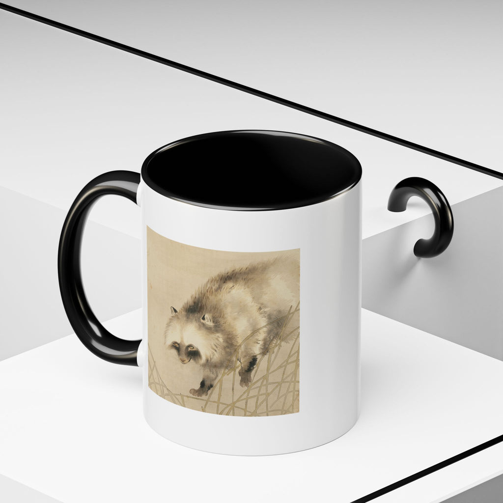 Yoshimura Hōryū "Raccoon Dog Under Moonlight" | Edo-period Japanese Art Mug — Museum Collection