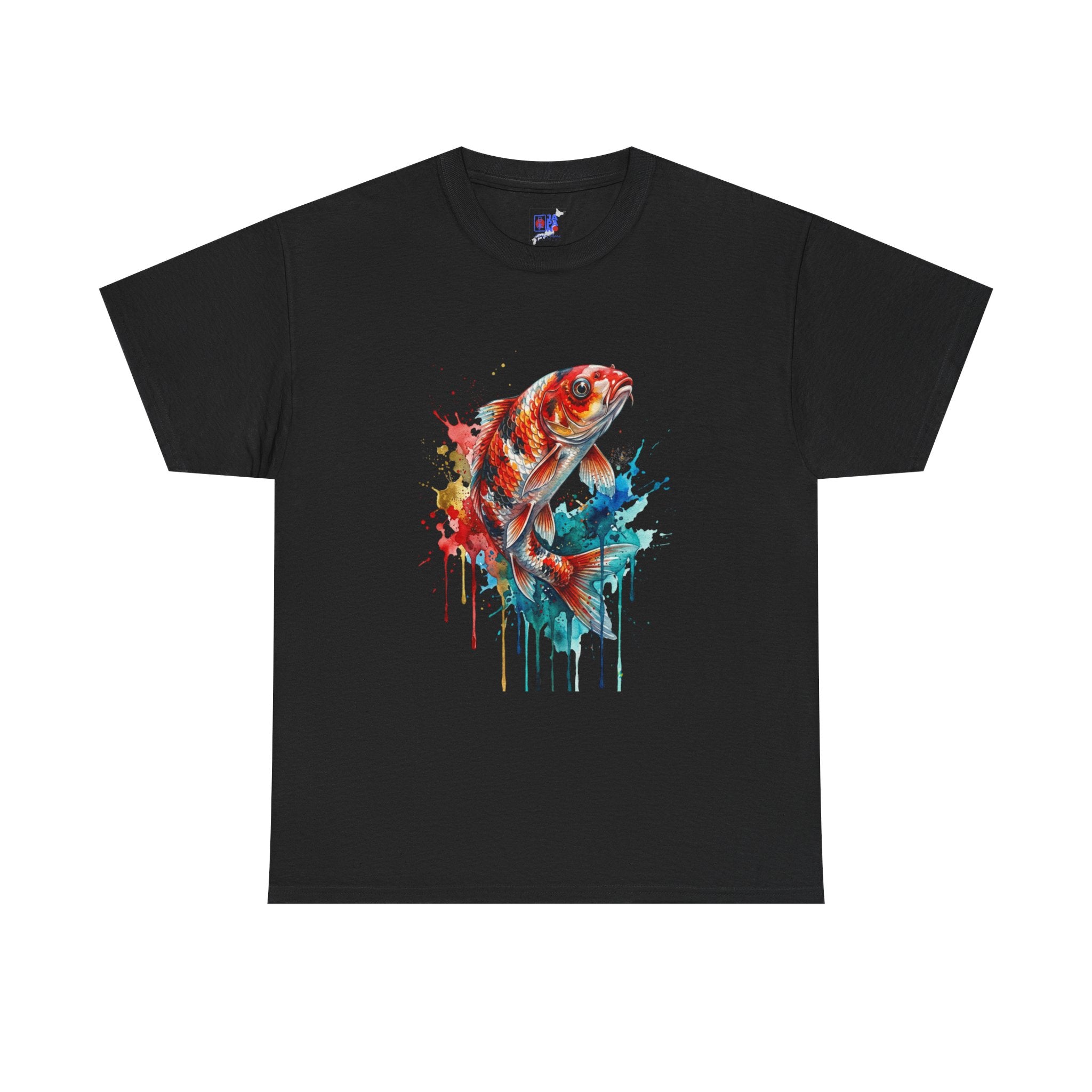 Koi Fish Watercolor T-Shirt — Vibrant Drip Art Tee