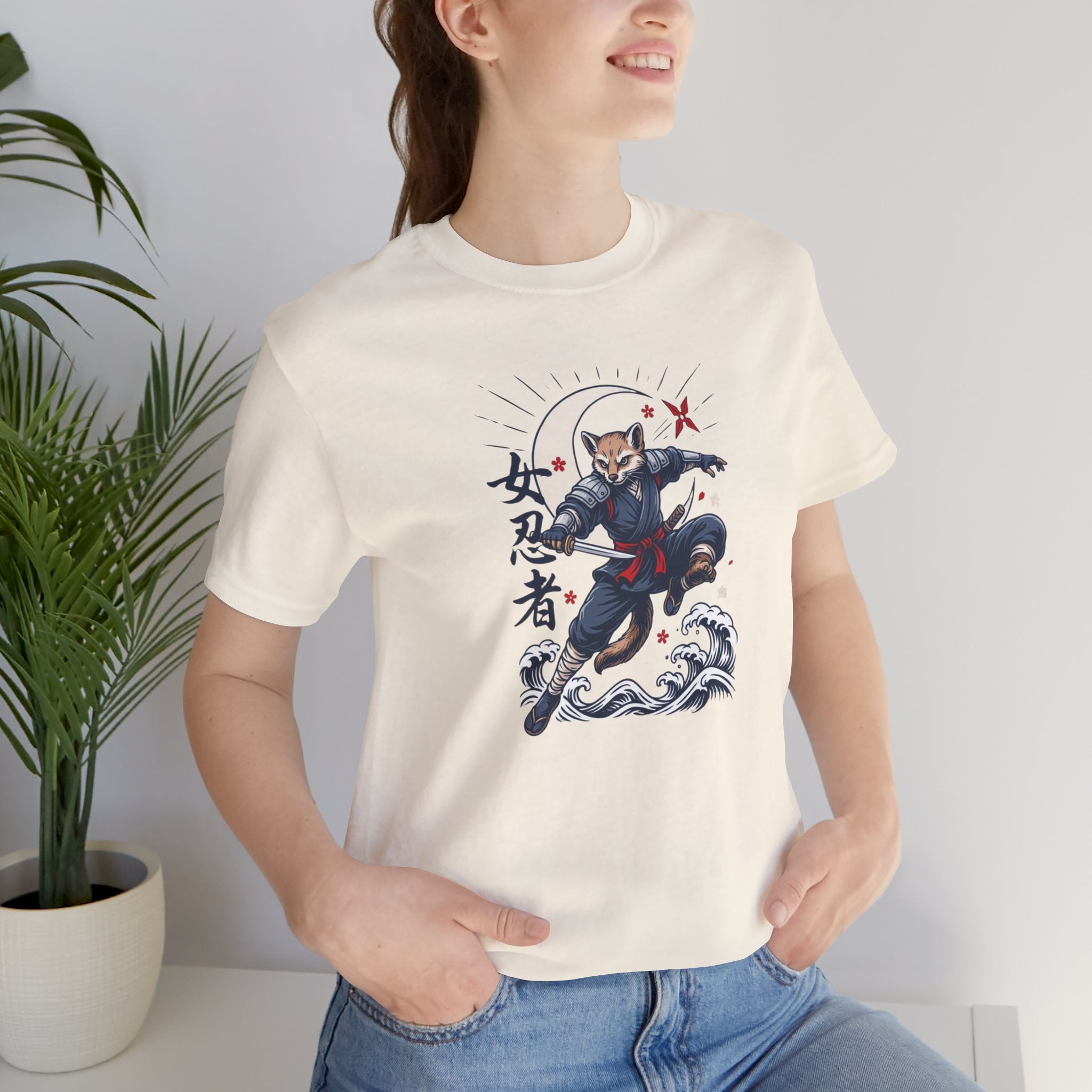 Ninja Cat Tee — Japanese Samurai Cat Graphic T-Shirt