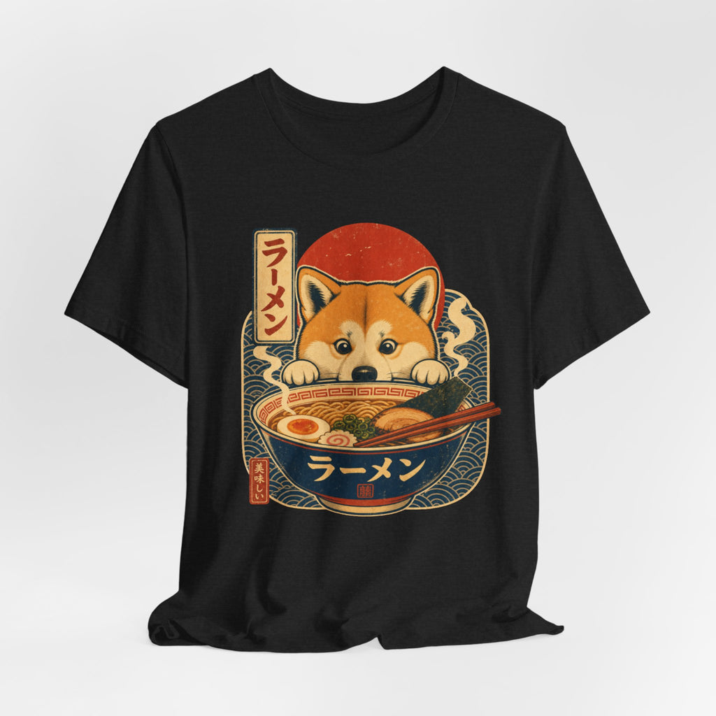 Kawaii Shiba Inu Ramen T-Shirt — Cute Japanese Dog Noodle Tee (Happy Ramen Gift)