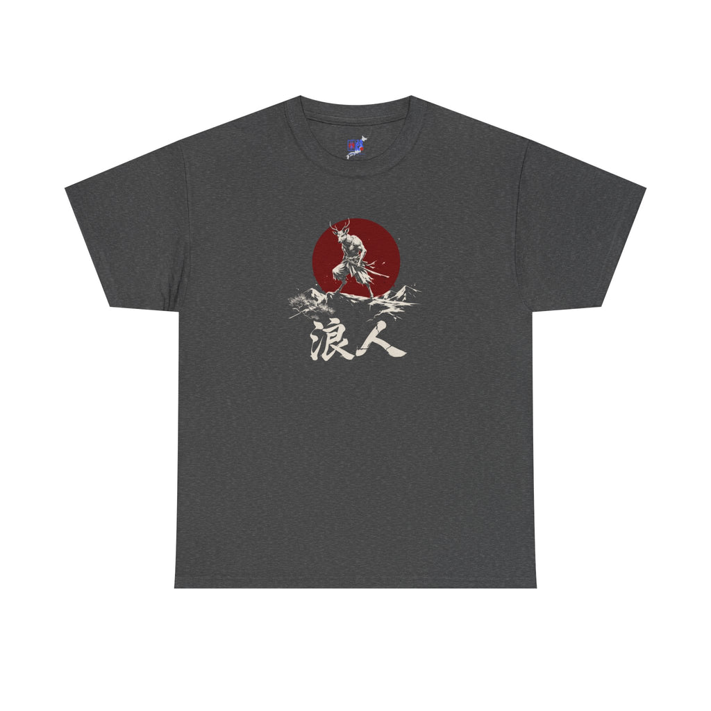 Samurai Wolf Tee — Japanese Ronin Graphic T-Shirt (浪人)
