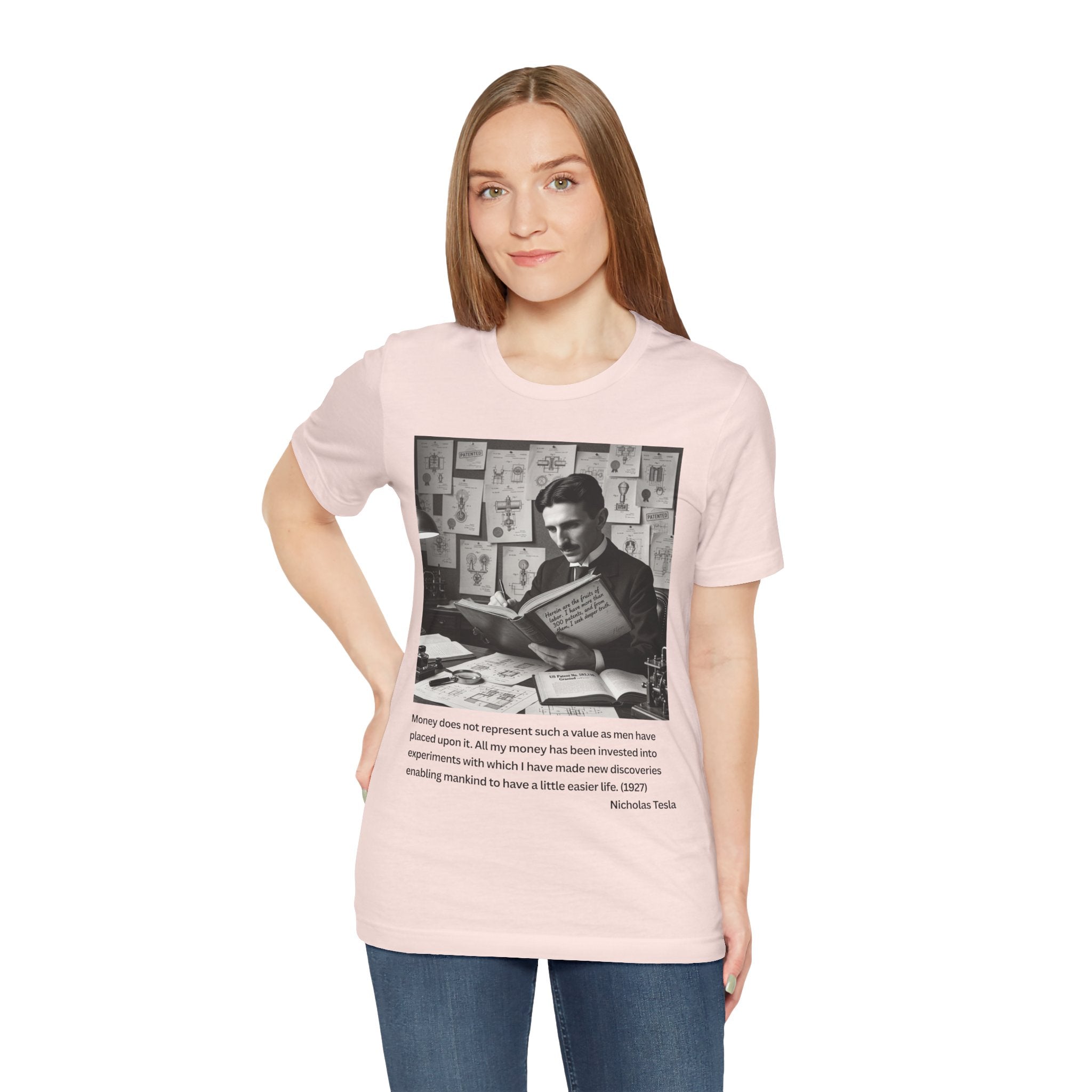 Nikola Tesla "Money" | Verified Quote T-Shirt | The Thinking Person's Tee