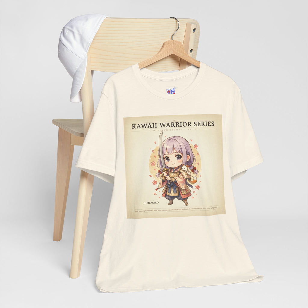 Kawaii Warrior Series T-Shirt, Cute Anime Chibi Warrior Graphic Tee