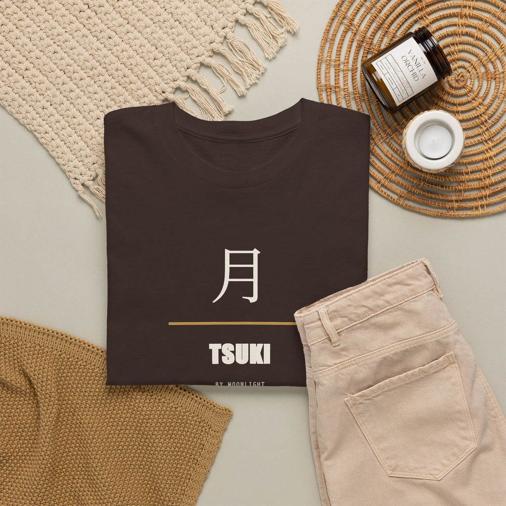 Tsuki Moon Kanji T-Shirt | Japanese Moon Kanji Minimalist Tee
