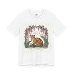 Leopard Garden Tee — Vintage Botanical Cat Graphic Shirt