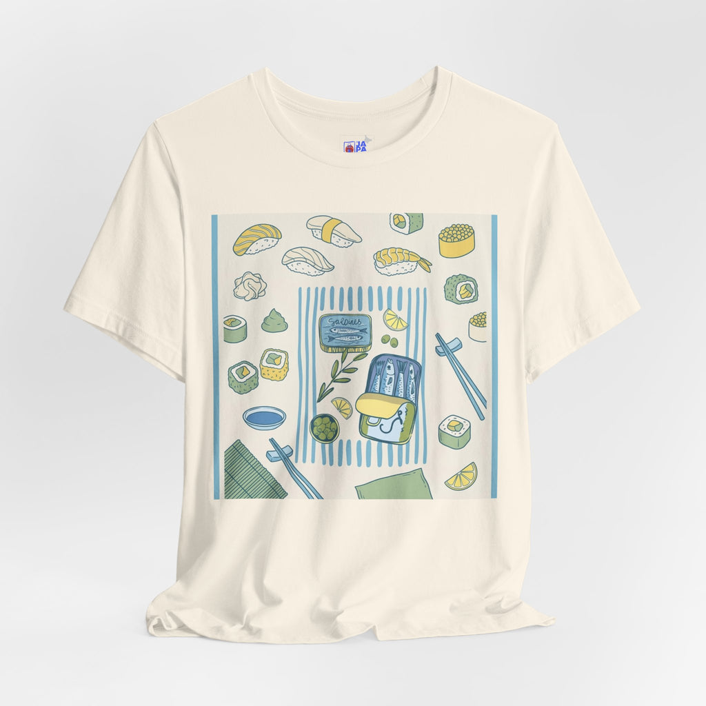 Sushi Picnic Tee, Cute Bento & Sushi Illustration T-Shirt