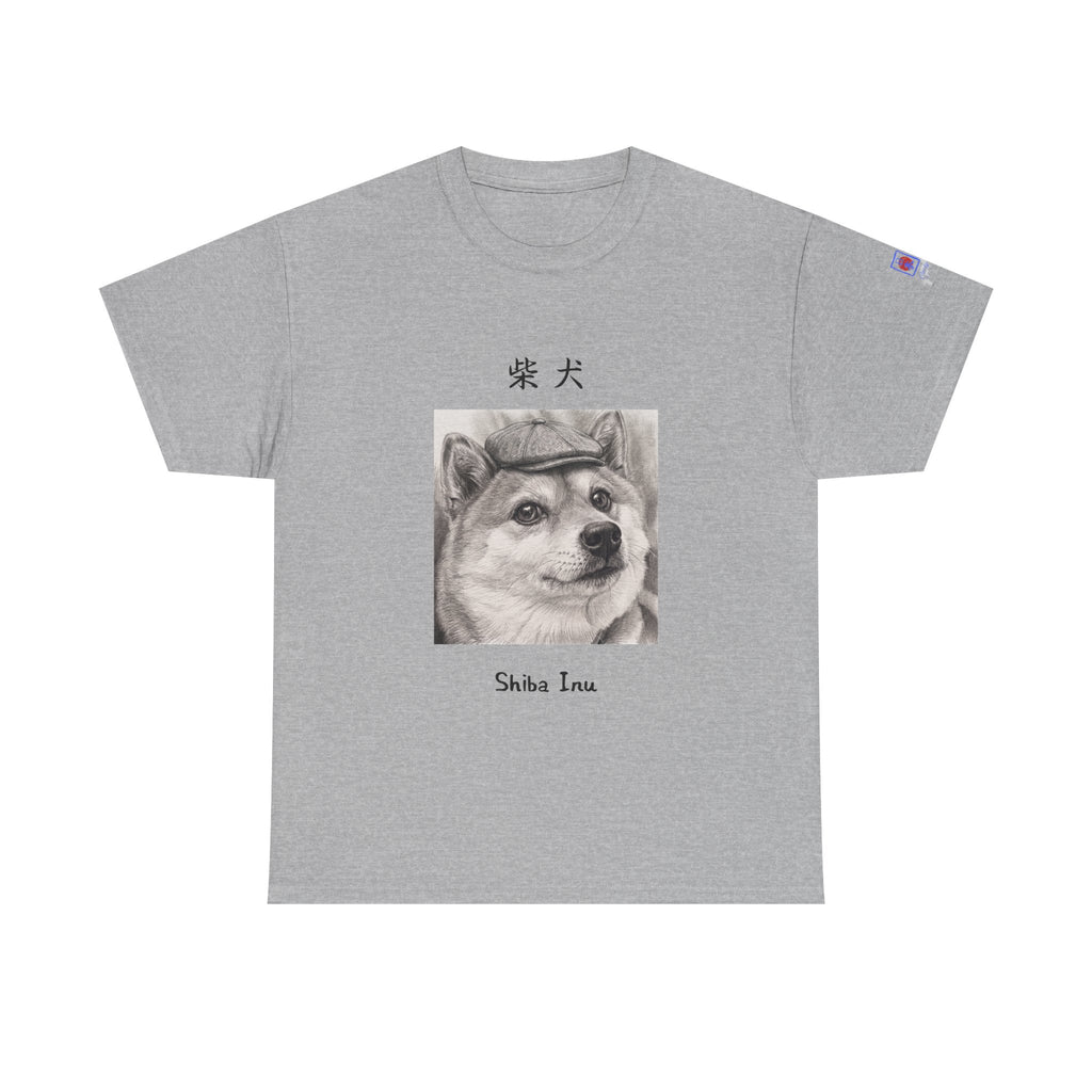The Gentleman Shiba | Peaky Blinders Newsboy Cap Pencil Art Tee
