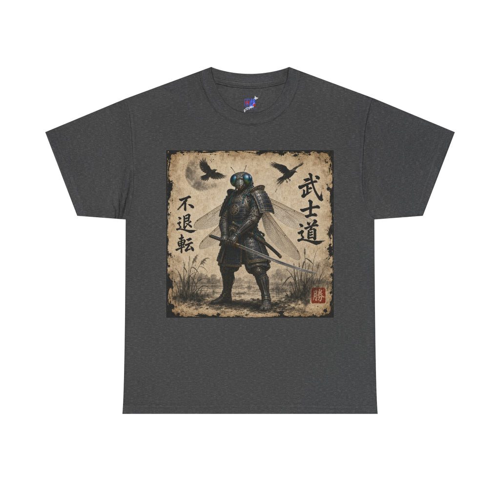 Samurai Dragonfly Warrior Tee Version 1 — Bushidō Ink Warrior Graphic T-Shirt