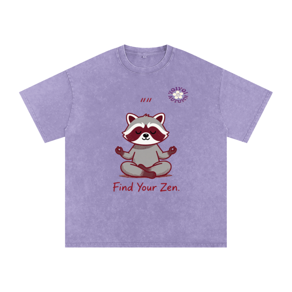 Snow Washed Oversized Cotton T-Shirt