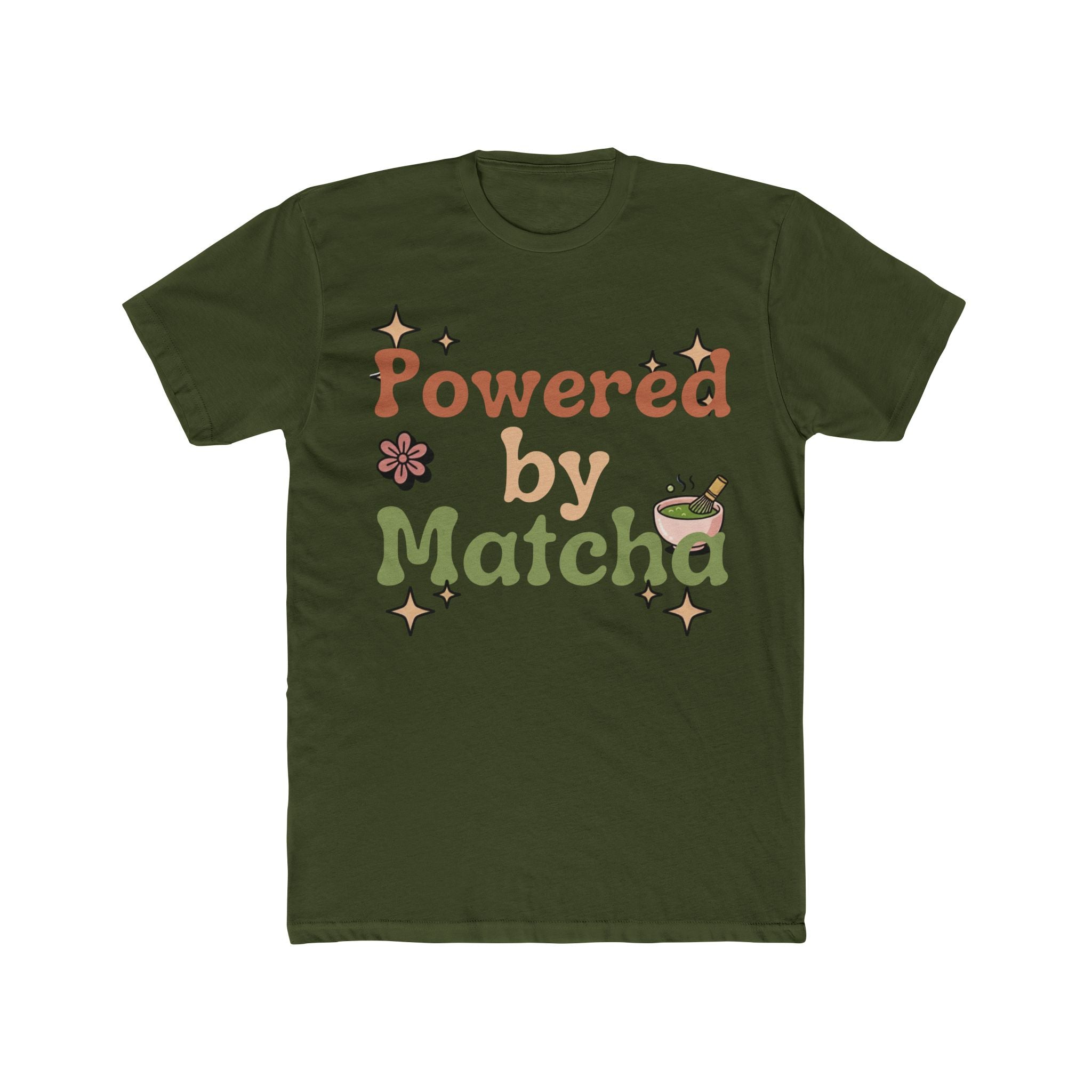 Powered by Matcha Tee | Front-Print Typography Graphic | Matcha Collection