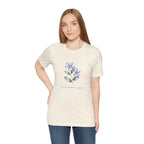 Wasurenagusa "Treasure Yourself" Tee — Minimal Japanese Botanical Self-Compassion Shirt