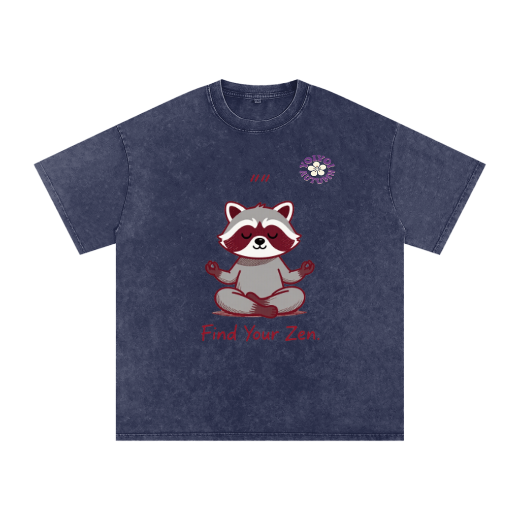 Snow Washed Oversized Cotton T-Shirt