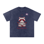 Snow Washed Oversized Cotton T-Shirt