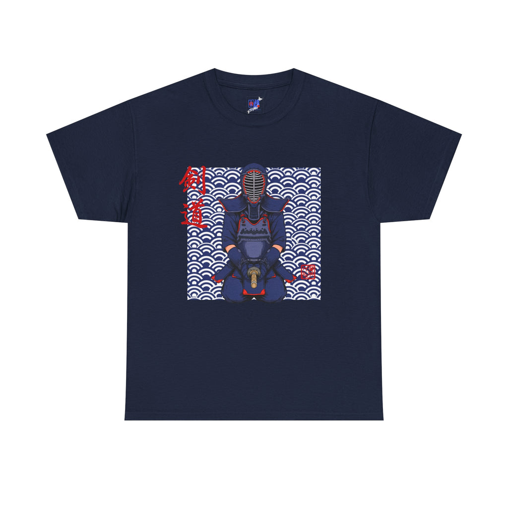 Kendo Warrior T-Shirt, Japanese Bogu Armor Tee with Kanji 剣道, Dan Promotion Gift for Kendo, Budo & Martial Arts Practitioners