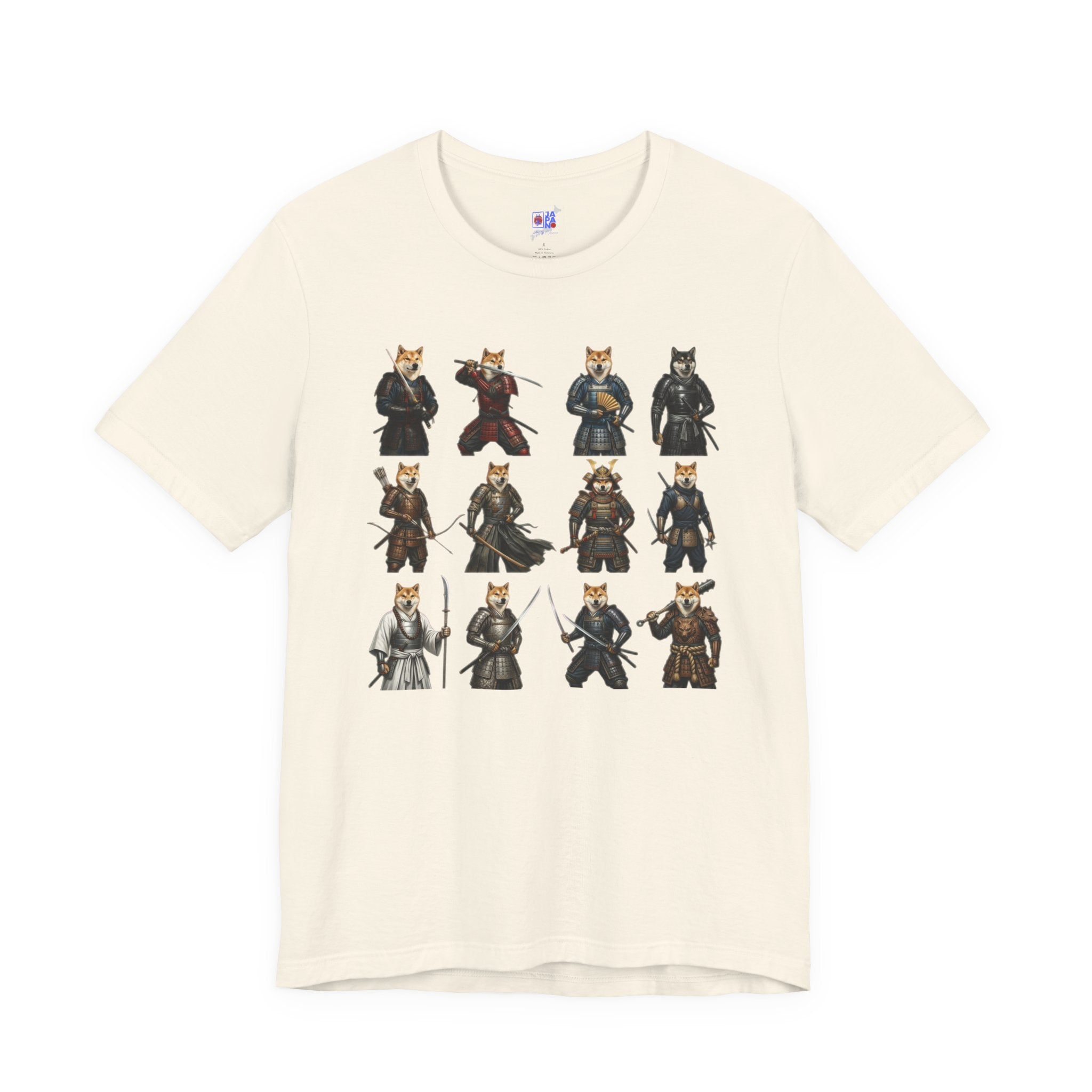 Shiba Inu Samurai T-Shirt, Japanese Warrior Dog Graphic Tee, Funny Dog Lover Gift, Anime Streetwear, Unisex Cotton Shirt