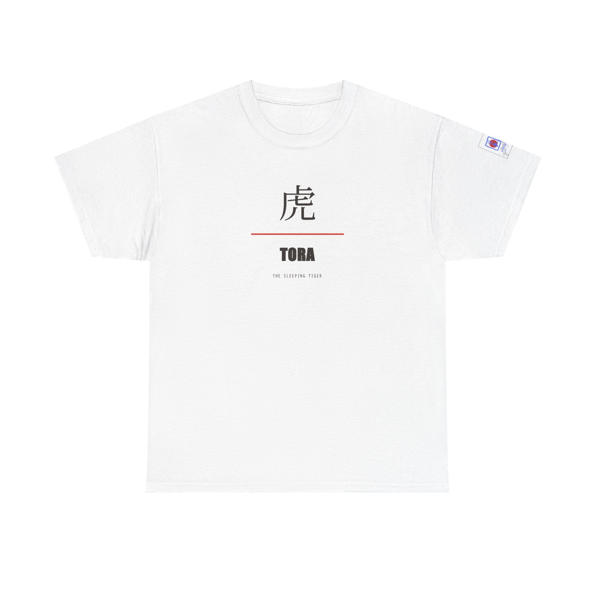 Tora Sleeping Tiger T Shirt Japanese Kanji Graphic Tee Casual Wear