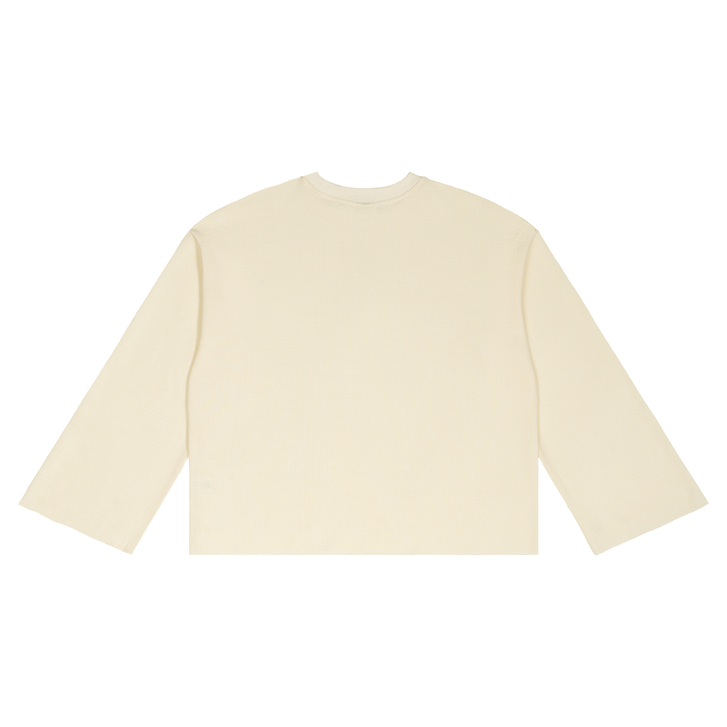 YOIYOI ART Lab — XVI Tarot Avant-Garde Waffle Sweatshirt | Raw Edge Unisex