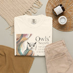 Owl’s Secrets T-Shirt — Watercolor Owl Nature Graphic Tee Comfort Color 1717