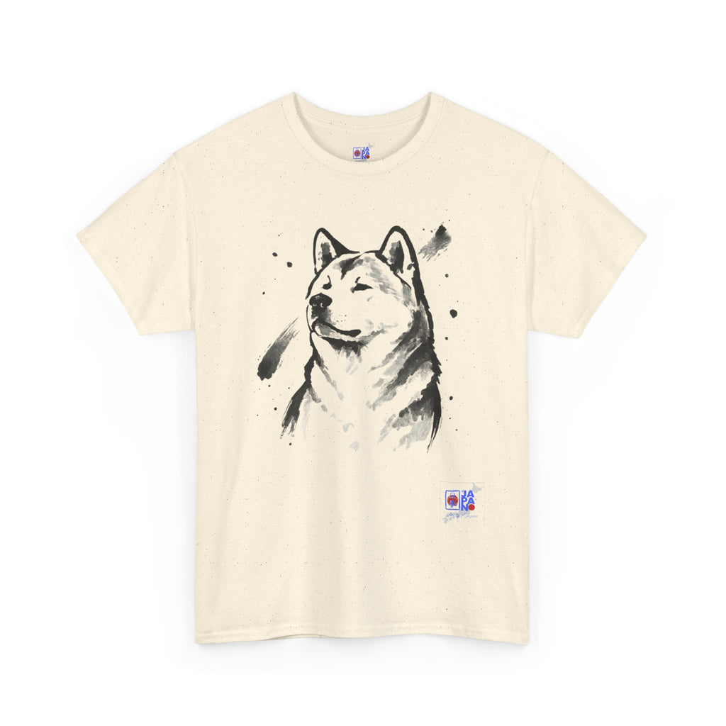 Akita Inu Sumi Ink Portrait T-Shirt — Japanese Ink Wash Dog Tee