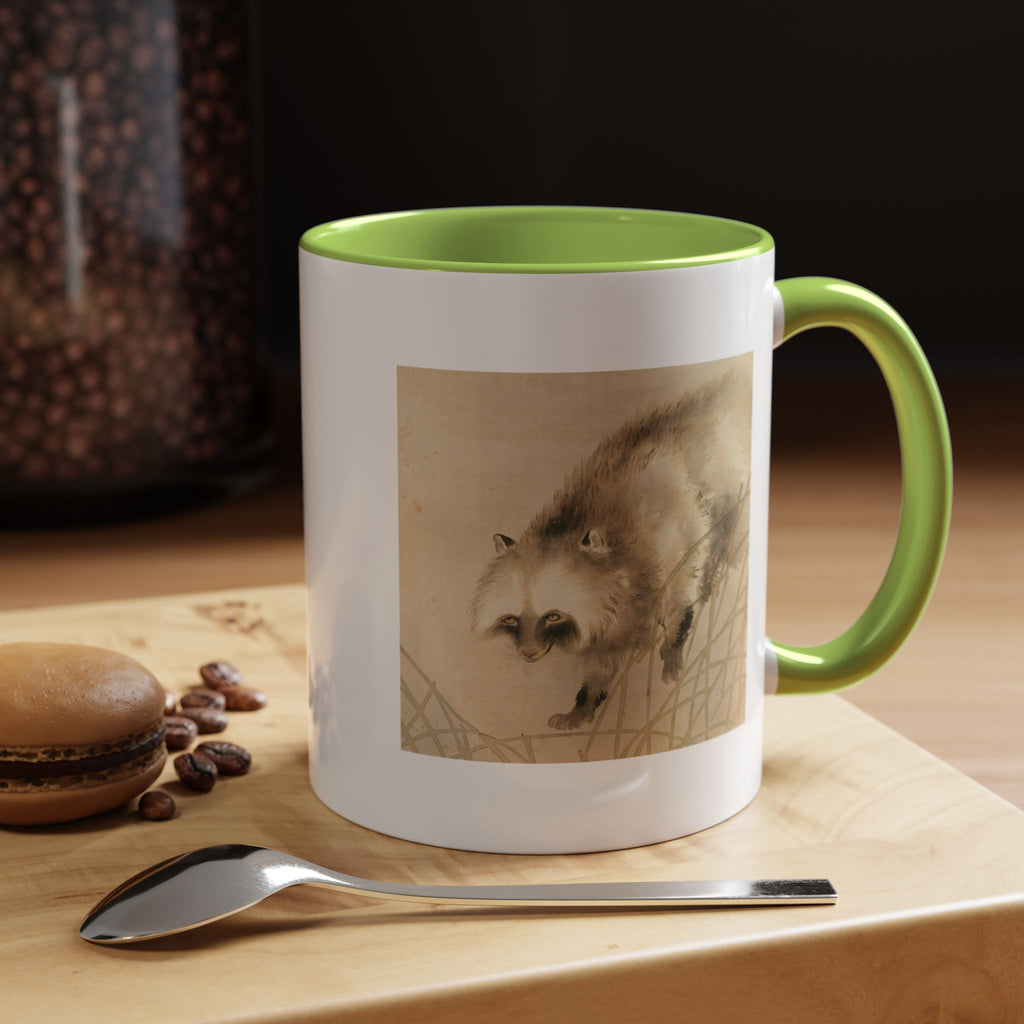 Yoshimura Hōryū "Raccoon Dog Under Moonlight" | Edo-period Japanese Art Mug — Museum Collection