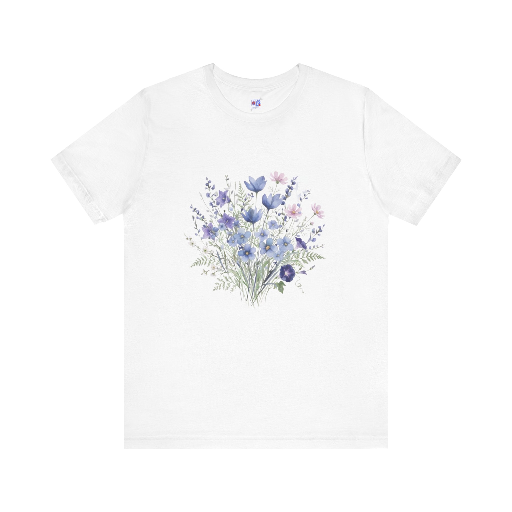 Japanese Autumn Garden Floral Tee | Kikyo Cosmos Morning Glory Bouquet