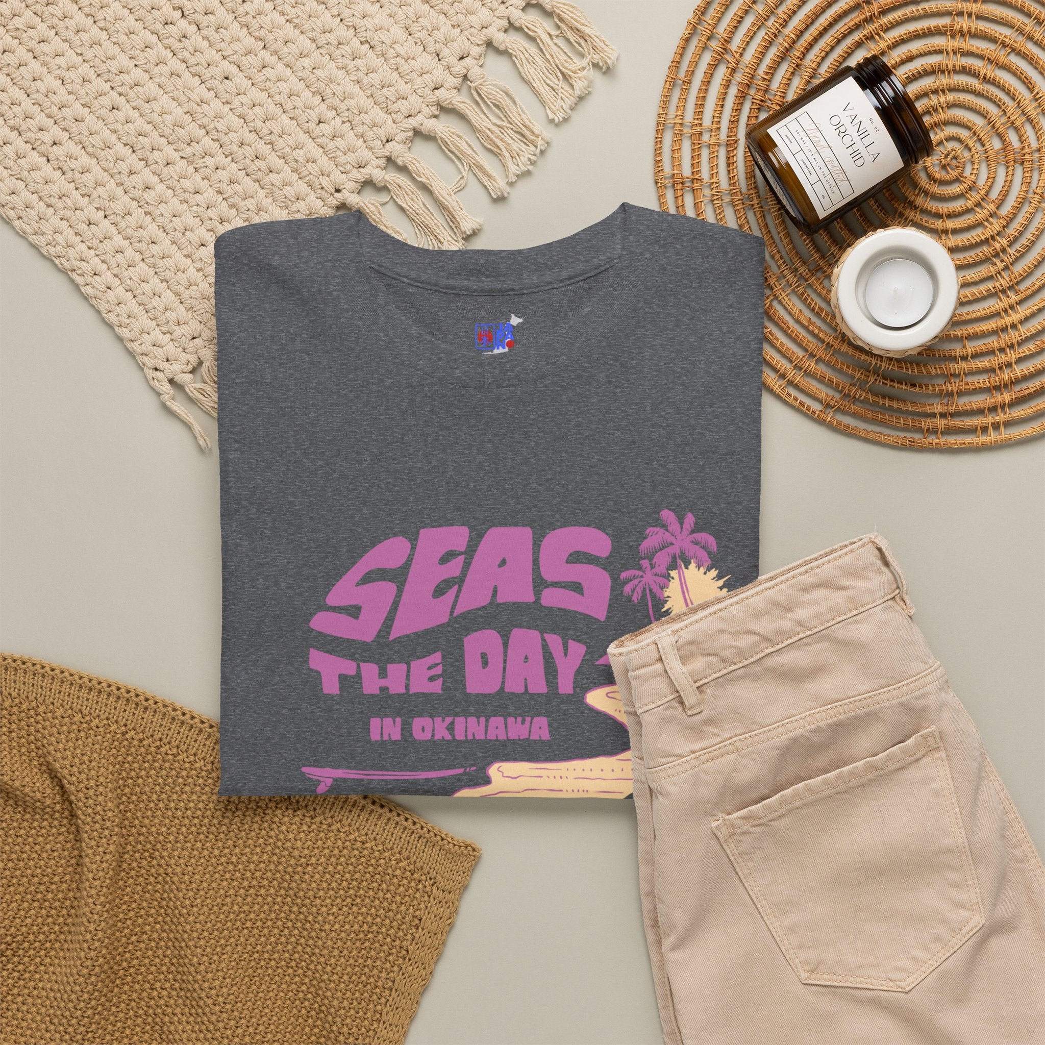 Seas the Day Okinawa Beach Tee — Vacation Graphic T-Shirt