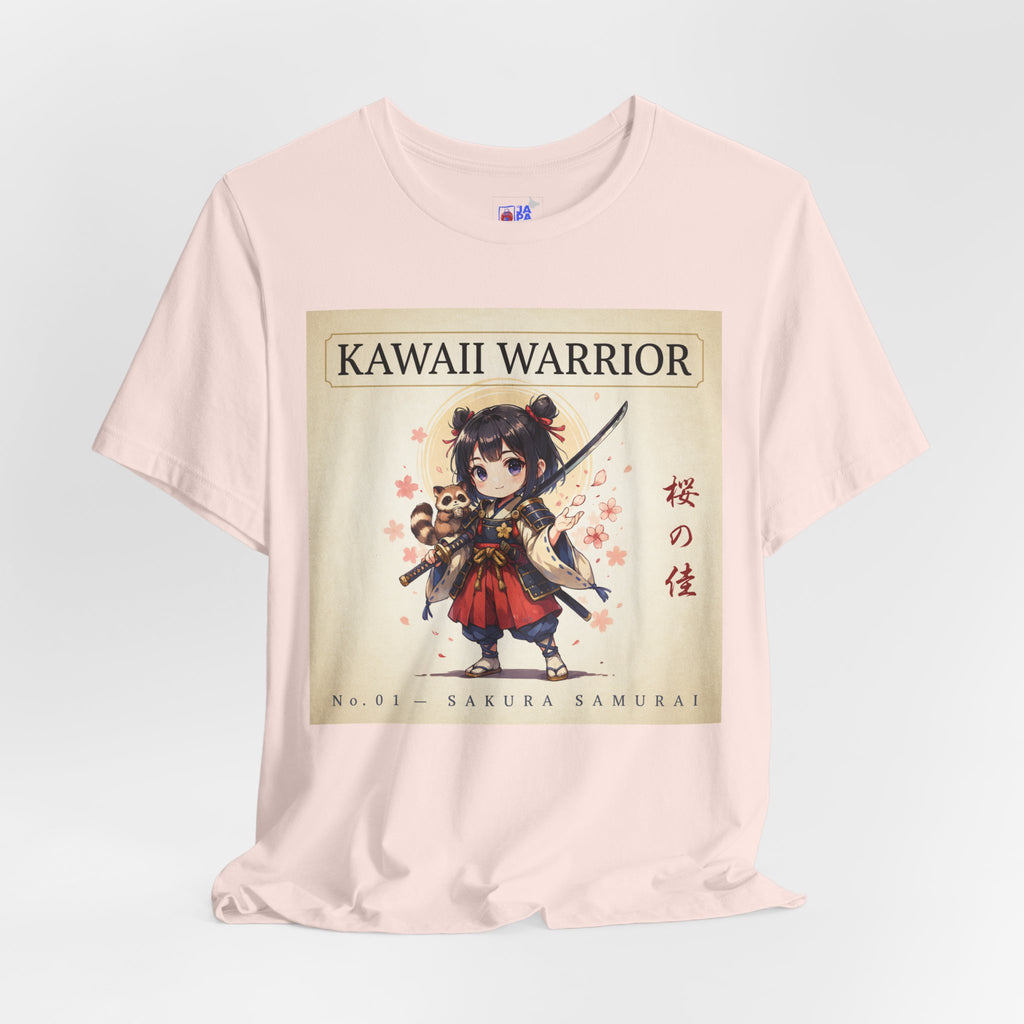 Kawaii Sakura Samurai T-Shirt — Cute Anime Warrior Tee