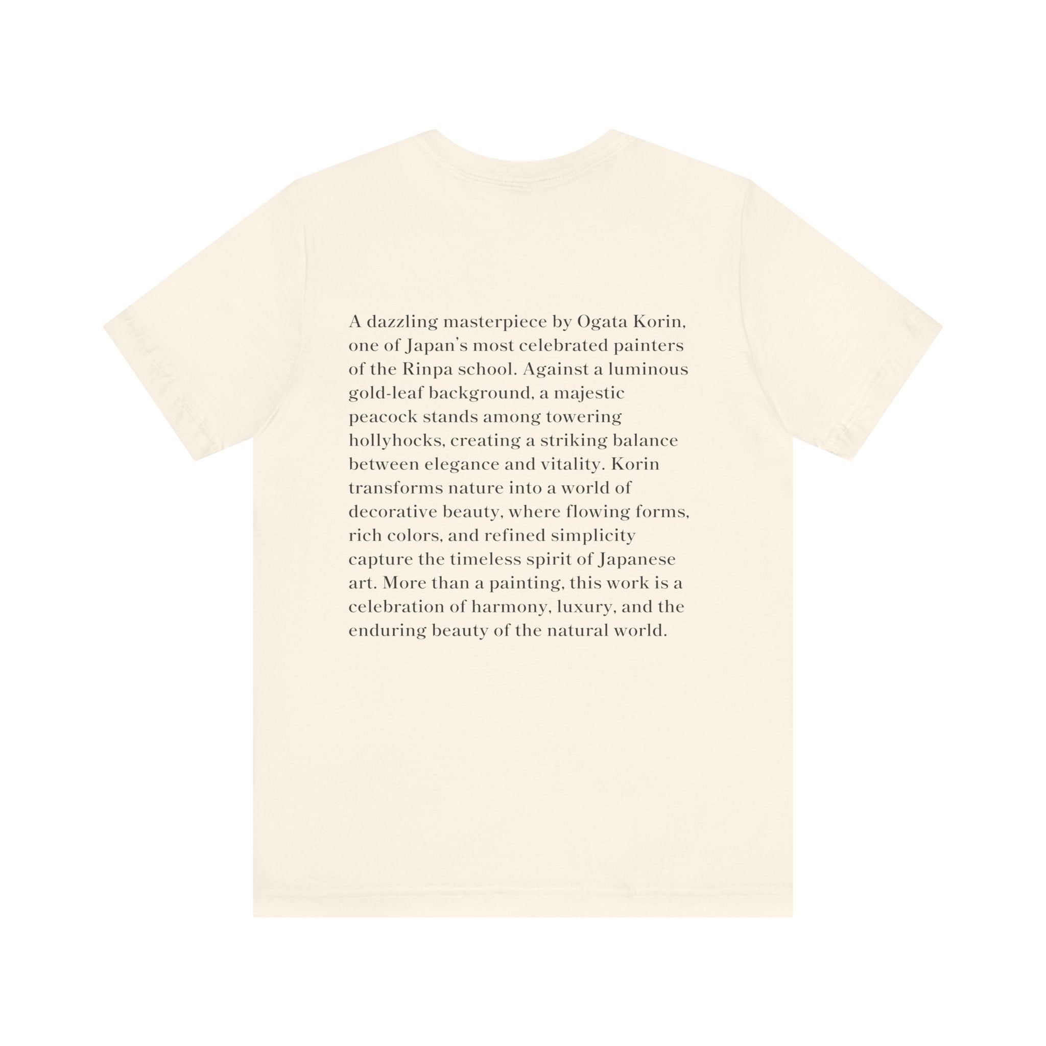 Korin Ogata "Peacock and Hollyhocks Screen", Japanese Art Museum T-Shirt