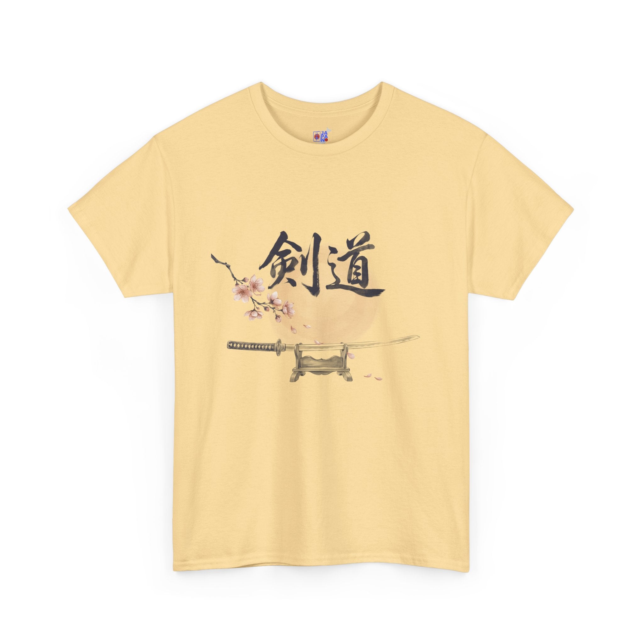 Kendo Katana T-Shirt, Japanese Calligraphy 剣道 Tee with Cherry Blossoms, Sensei Gift, Dojo Tribute & Martial Arts Lover Apparel