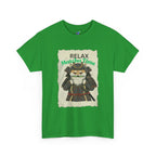 Samurai Shiba Inu Drinking Matcha Tee — Relax Matcha Time Graphic T-Shirt