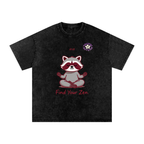 Snow Washed Oversized Cotton T-Shirt