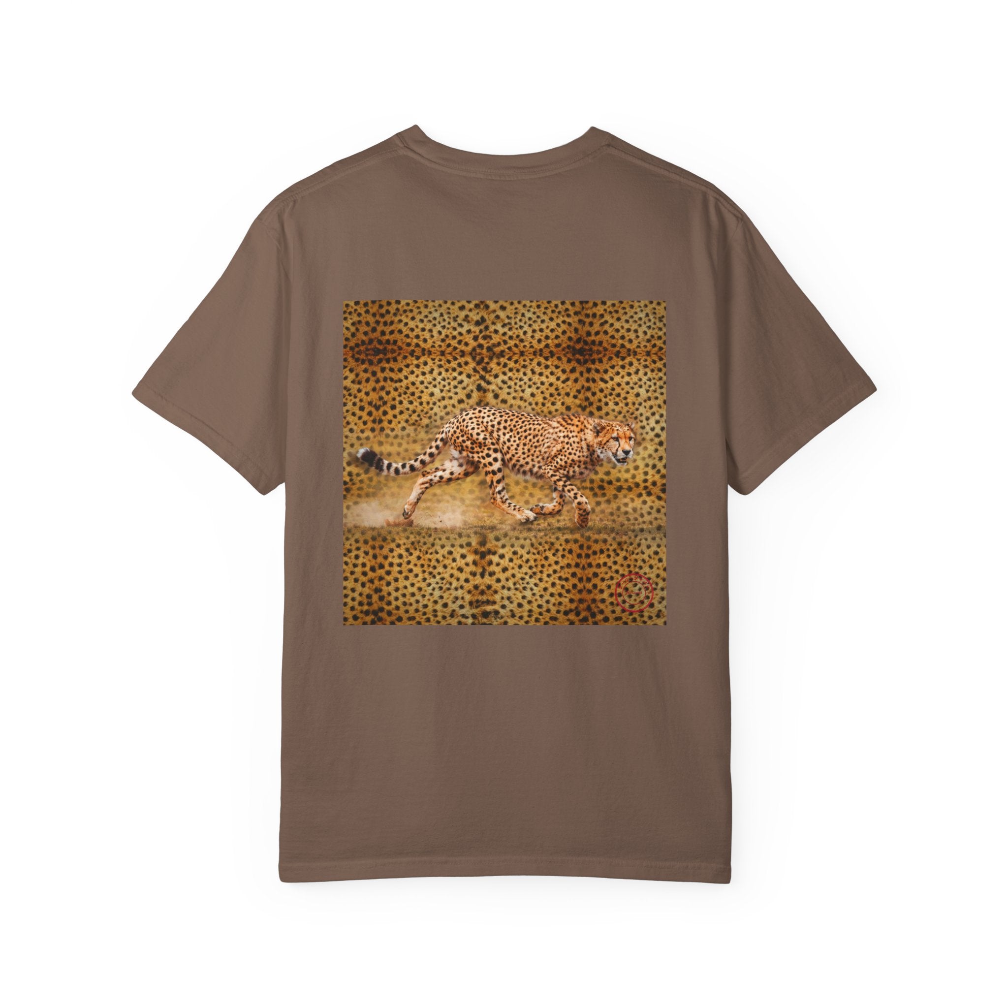 Cheetah Print Tee — Running Cheetah Graphic T-Shirt Comfort Color 1717