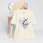 Kikyo (Balloon Flower) Floral Japanese Tee | Deep Purple Autumn Botanical Shirt