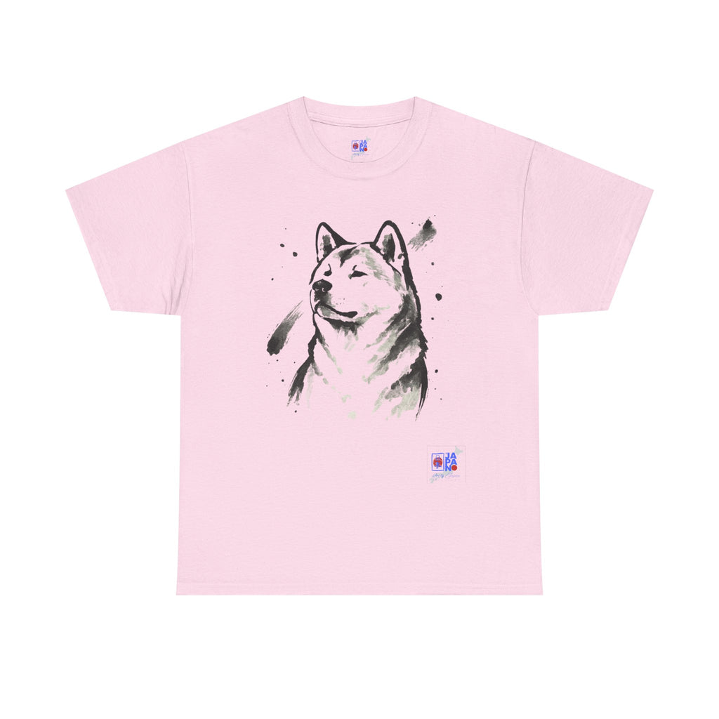 Akita Inu Sumi Ink Portrait T-Shirt — Japanese Ink Wash Dog Tee