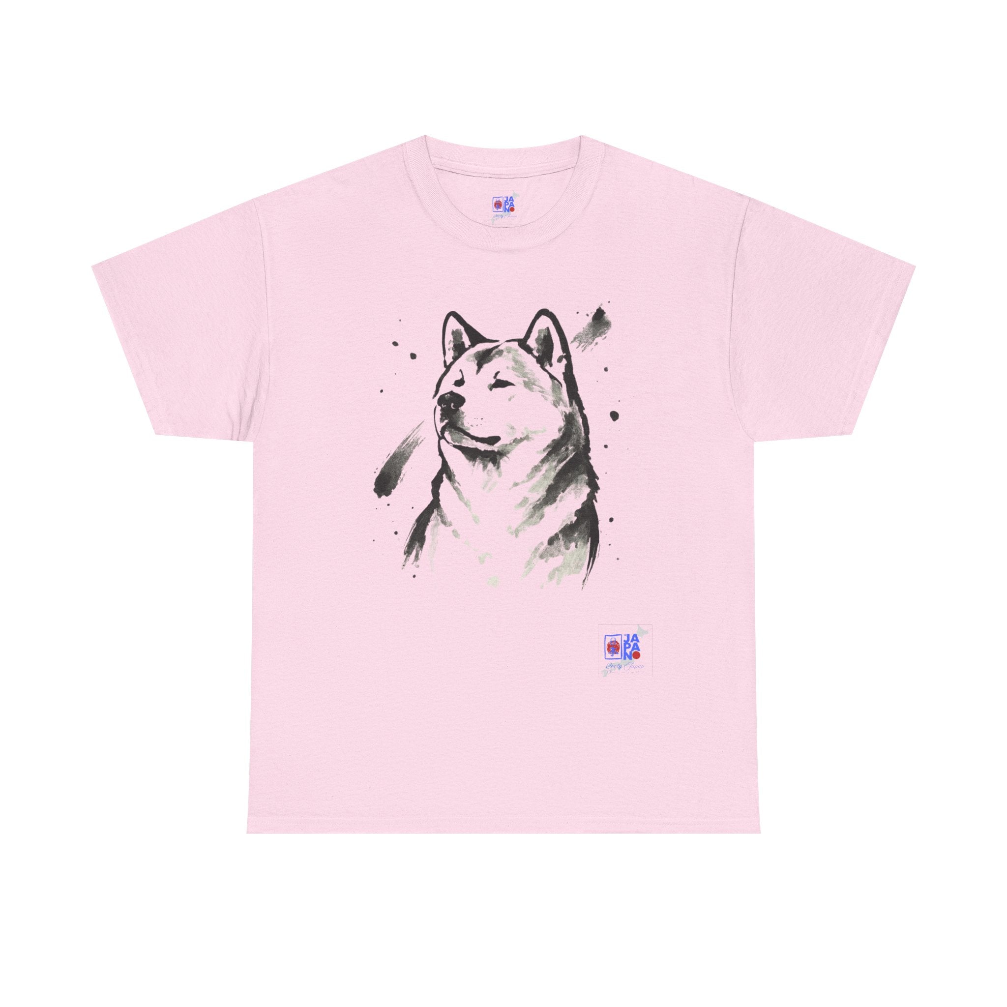 Akita Inu Sumi Ink Portrait T-Shirt — Japanese Ink Wash Dog Tee