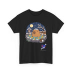 Kawaii Capybara Onsen T-Shirt — Japanese Hot Spring Winter Night Design